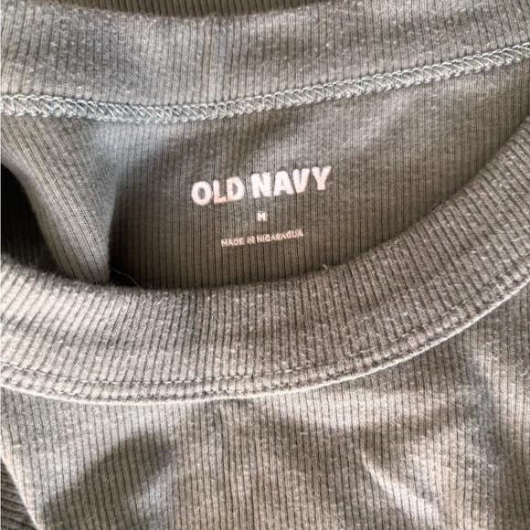 Old Navy Olive Ribbed Tee - Picture 3 of 3